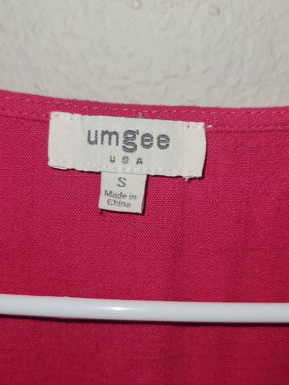 Umgee Linen Blend Hot Pink Top Size Small